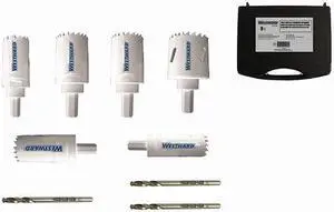 WESTWARD 29VX25 Hole Saw Kit,9PC