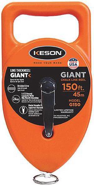 KESON GIANT G150 Chalk Line Reel,Large Cap,150 Ft