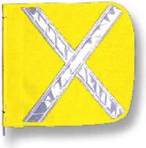 HD Flag,Reflexite X,12x12 In, Yellow CHECKERS INDUSTRIAL PROD INC FS9025-Y