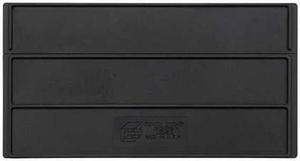 QUANTUM STORAGE SYSTEMS DSS405 Plastic Divider, Black, 10 in L, 5 1/4 in H, 6 PK