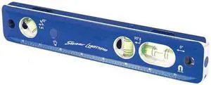 WESTWARD 32ZU63 Torpedo Level,Aluminum,Bubble,Anodized