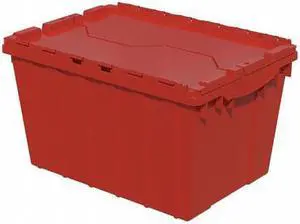 AKRO-MILS 39120RED Attached Lid Container, 12 gal, 21 1/2 in L, 15 1/4 in W, 12