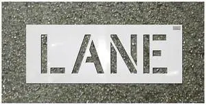 C.H. HANSON 70031 Stencil, Fire Lane, 12 in Character Height, Highway Gothic
