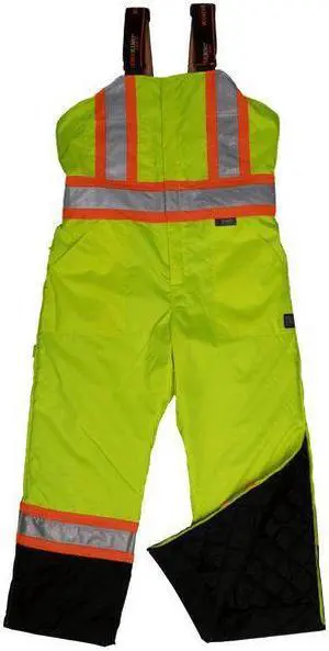 TOUGH DUCK S79831 5X Hi-Vis Insulated Bibs, Florescent Orange