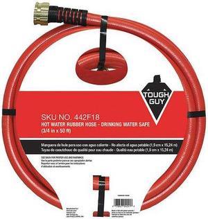 ZORO SELECT 442F18 Water Hose,Inside Dia. 3/4",L 50 ft.,GHT
