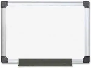 MasterVision Value Melamine Dry Erase Board 18 x 24 White Aluminum Frame MA0212170MV