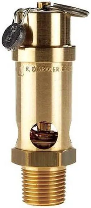CONRADER SRV530-1/2-CE-200 Safety Valve,Brass Ball