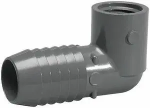 ZORO SELECT 1407-015 PVC Elbow, 90 Degrees, Insert x FNPT, 1-1/2 in Pipe Size