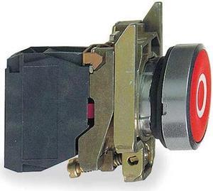 SCHNEIDER ELECTRIC XB4BA4322 Flush Push Button Operator, 22 mm, 1NC, Red