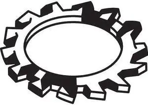 ZORO SELECT U37420.031.0001 External Tooth Lock Washer, For Screw Size 5/16 in