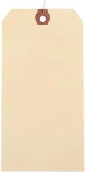 ZORO SELECT 4X886 3-1/8" x 6-1/4" Manila Natural Kraft Paper Wire Tag, Pk1000