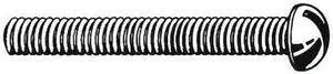 ZORO SELECT U48210.013.0025 #6-32 x 1/4 in Slotted Round Machine Screw, Plain