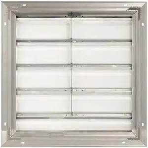 DAYTON 4C559 20 in 23"H-W 5.75"L Aluminum Backdraft Damper, 20-1/2 in x 20-1/2