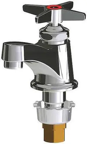 CHICAGO FAUCET 700-E74HOTABCP Manual Low Arc Bathroom Faucet, Single Hole