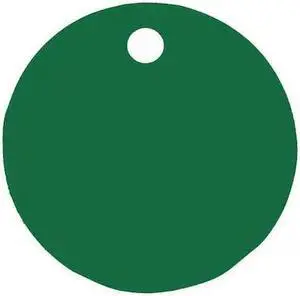 C.H. HANSON 43086 Blank Tag, Aluminum, 3 in H x 3 in W, 3 in Dia., Green,