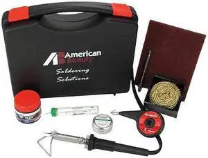 AMERICAN BEAUTY TOOLS PSK50 Soldering Kit,50W,Iron Plated Copper Tip