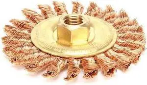 AMPCO SAFETY TOOLS WB-40KT Knot Wire Wheel Wire Brush, Threaded Arbor