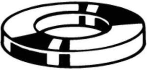 ZORO SELECT M55930.060.0001 Flat Washer, For Screw Size M6 ,Stainless Steel