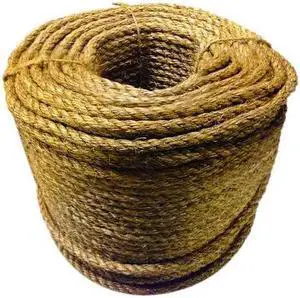 ZORO SELECT 330080-NAT-01200-60013 Rope,Manila,1/4in Dia,1200 ft.