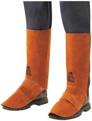 STEINER 12186 Leggings, Cowhide, 9 in Length, Hook-and-Loop Closure On Back of