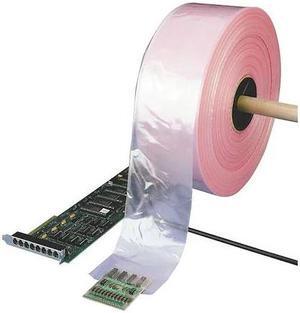 ZORO SELECT 5CYK9 Poly Tubing, 16" x 1075 ft., 4 mil, Pink, None