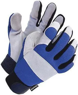 BDG 20-9-1200-S Mechanics Gloves, Black/Blue, Single Layer