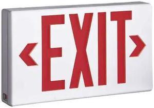 COOPER LIGHTING LPX7SD Exit Sign, White, 1 or 2 Face(s), LED, Universal Mount,