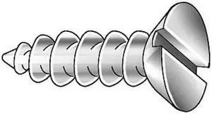 ZORO SELECT 898216-PG Wood Screw, #14, 1-1/4 in, Zinc Plated Steel Flat Head