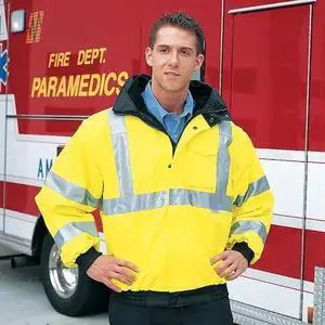 OCCUNOMIX LUX-TJBJ-Y2X Jacket, Polyester, Class 3 R, Yellow, 2XL