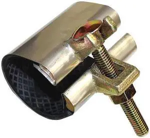 ZORO SELECT 24T953 Repair Clamp,Single Bolt,4 In,304 SS