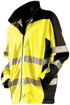 OCCUNOMIX SP-BRJ-Y2X Breathable Rain Jacket w/Hood,Yellow,2XL