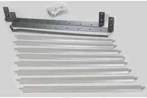 DAYTON 5ZKC6 Vertical Louver Kits,Gray,19-3/16" H