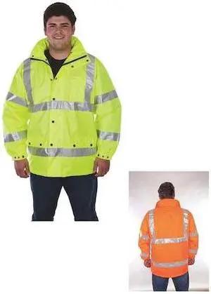 ZORO SELECT C16720G XL Rain Jacket,Unisex,Green,XL