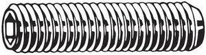 ZORO SELECT M07840.080.0040 Socket Set Screw,Gr M8,Cup,40mm L,PK25