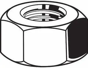 ZORO SELECT M01300.160.0001 Hex Nut, M16-2.00, Steel, Class 8, Zinc Plated, 13
