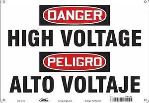CONDOR 479R21 Safety Sign,14" Wx10" H,0.055" Thickness, 479R21