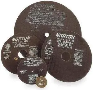 NORTON ABRASIVES 66252922681 Abrasive Cut-Off Wheel, Type 1, 7 in Dia, 0.0625