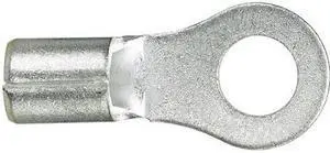 PANDUIT P10-10R-L Ring Terminal, #10 Stud Size, 10 AWG, 2,000 V, Bare