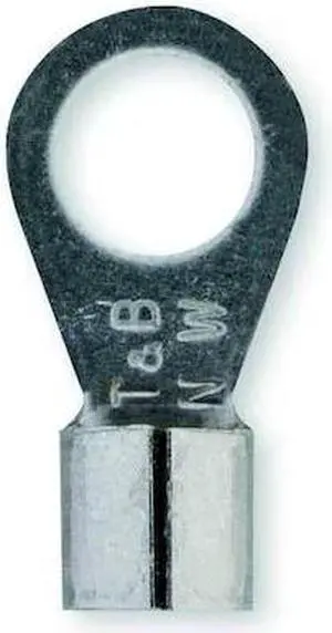 STA-KON NW14-10 Ring Terminal, #10 Stud Size, 14 AWG, 600 V, Bare Insulated,