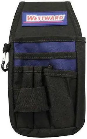WESTWARD 5MZL9 Tool Pouch, 6 Pockets, Compatible with Tool Belts up to 3 in,