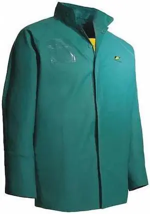 ONGUARD 7103200 Chemtex Rain Jacket,Hood Snaps,Green,3XL