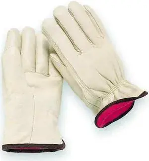 CONDOR 5AW69 Leather Drivers Gloves, Cowhide, Shirred Slip-On, Straight Thumb,