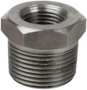 ZORO SELECT 1LTX1 1-1/2" x 1-1/4" MNPT x FNPT 316 SS Hex Reducing Bushing