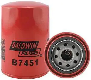BALDWIN FILTERS B7451 Oil Fltr, Spin-On, 5-1/8"x3-21/32"x5-1/8"