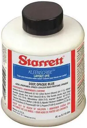 STARRETT 1610-4 Layout Fluid,Liquid,Blue,4 oz.