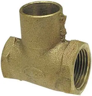 NIBCO 710-3RR-LF 3/4X1/2X1/2 Reducing Tee,Low-Lead Cast Bronze
