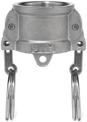 USA INDUSTRIALS BULK-CGF-336 Cam and Groove Fitting, 304SS, DC, 2" Coupler Dust