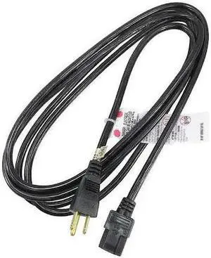 ZORO SELECT 5XFN6ID Power Cord, 5-15P, SJT, 10 ft., Blk, 13A, 16/3