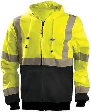OCCUNOMIX LUX-HZSWTBX-Y3X Hooded Sweatshirt,3XL,ANSI Class 3