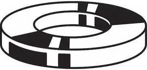 ZORO SELECT U38200.031.0001 Flat Washer, For Screw Size 5/16" ,Steel Black